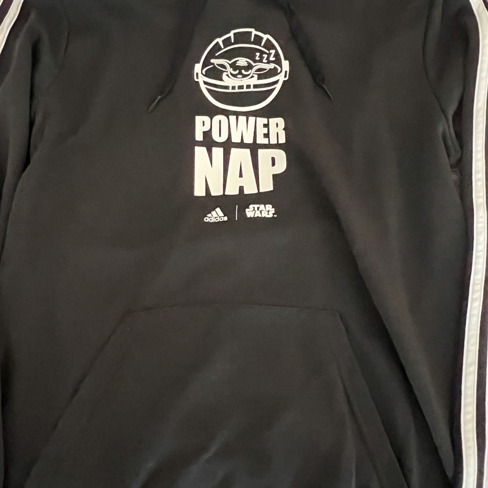 Adidas Star Wars Yoda Power Nap Pullover Hoodie Black Men's
